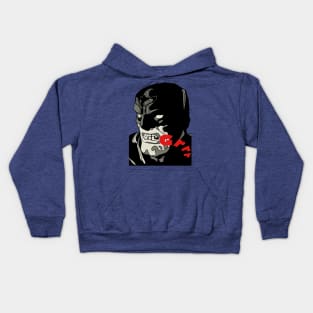 Masked Superhero Grimaces in the Darkness Kids Hoodie